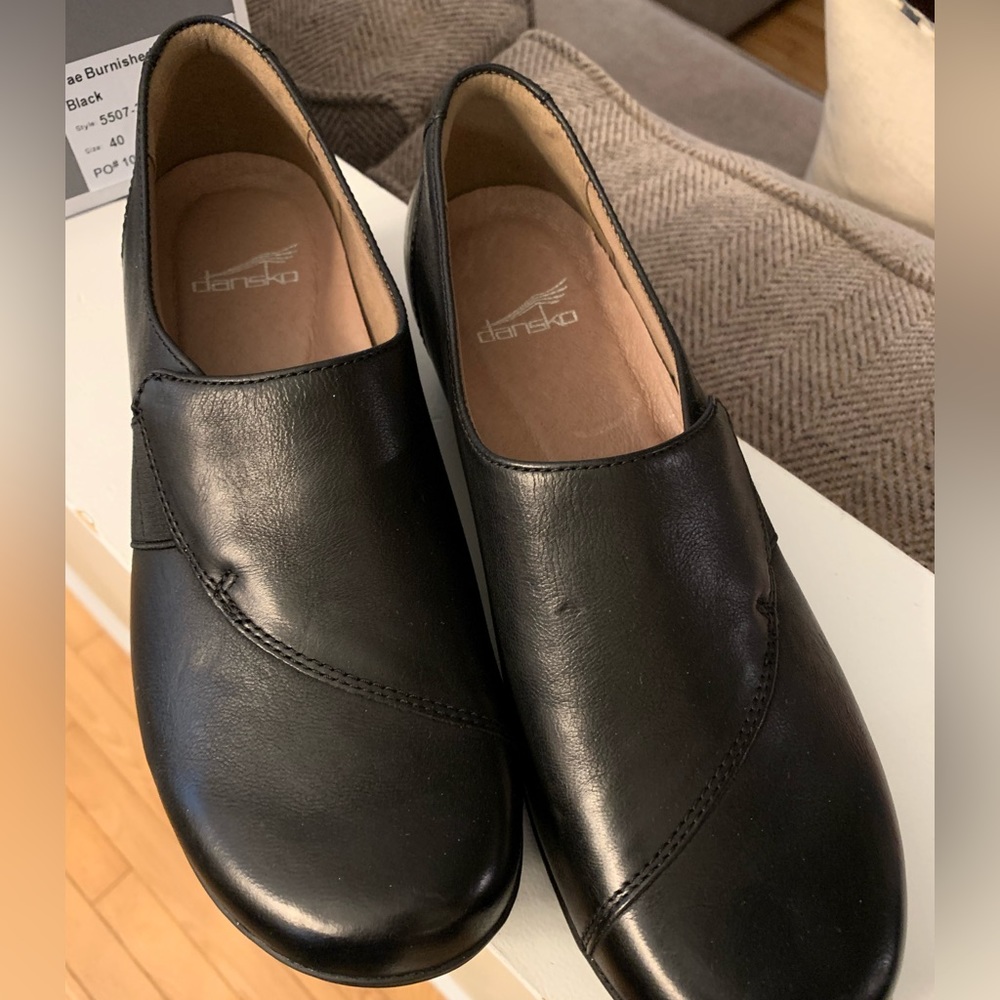 Dansko Fae Burnished Leather Slip Ons